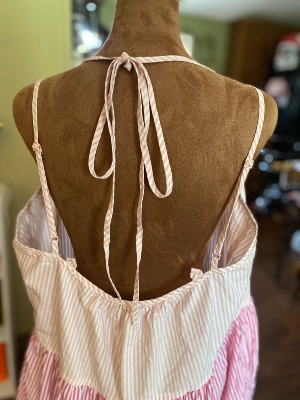 Free assembly pink cotton maxi sun dress - Picture 4 of 5